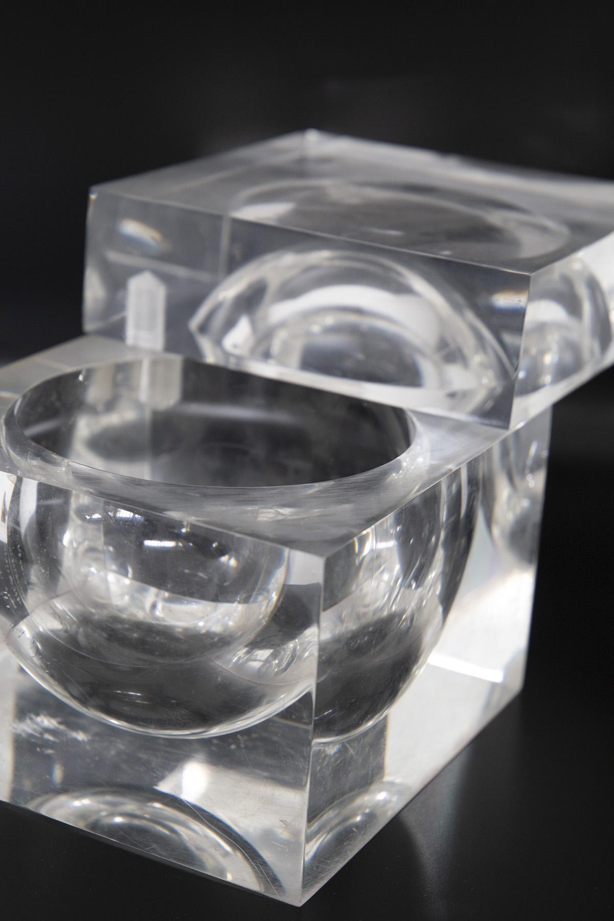 Alessandro Albrizzi Modernist Lucite Object Holder Cube 3