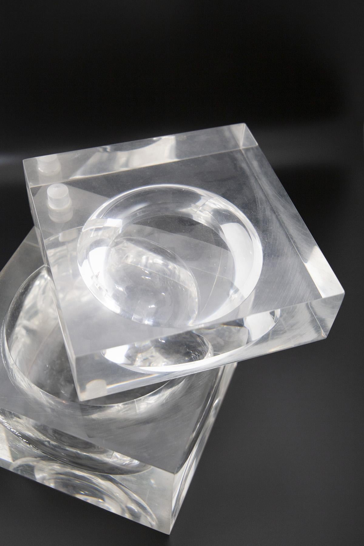 Alessandro Albrizzi Modernist Lucite Object Holder Cube 4