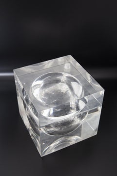 Alessandro Albrizzi Modernist Lucite Object Holder Cube