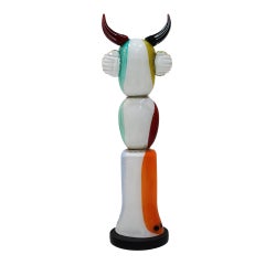 Vintage Murano Colored Glass Sculpture by Alessandro Barbaro, Italy, 1970