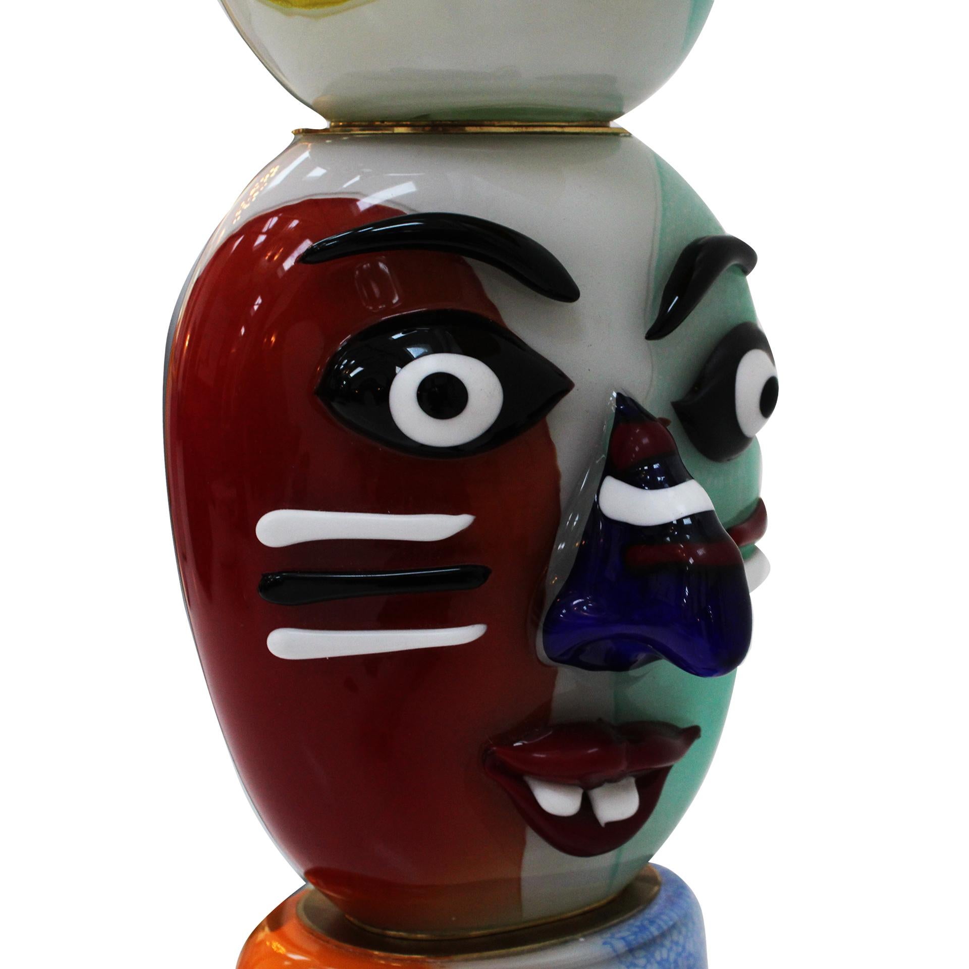 Vintage Murano Skulptur aus farbigem Glas von Alessandro Barbaro, Italien, 1970 im Angebot 7