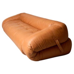 Alessandro Becchi canapé convertible en cuir cognac Anfibio