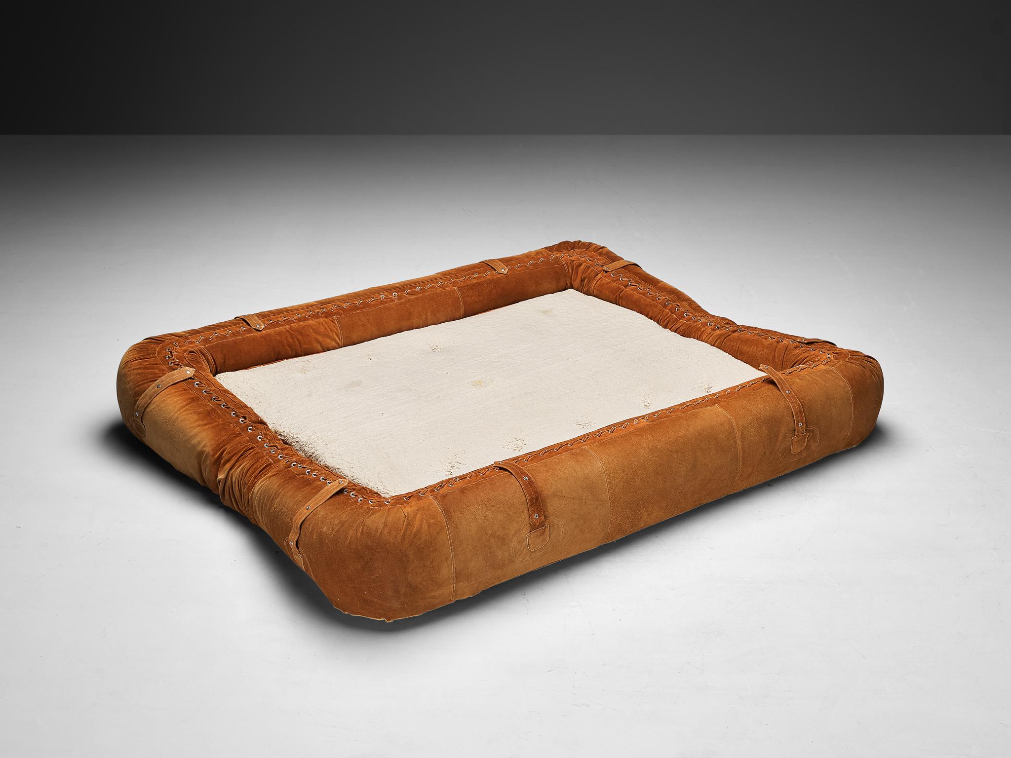 Alessandro Becchi for Giovanetti ‘Anfibio’ Sofa in Brown Suede 4