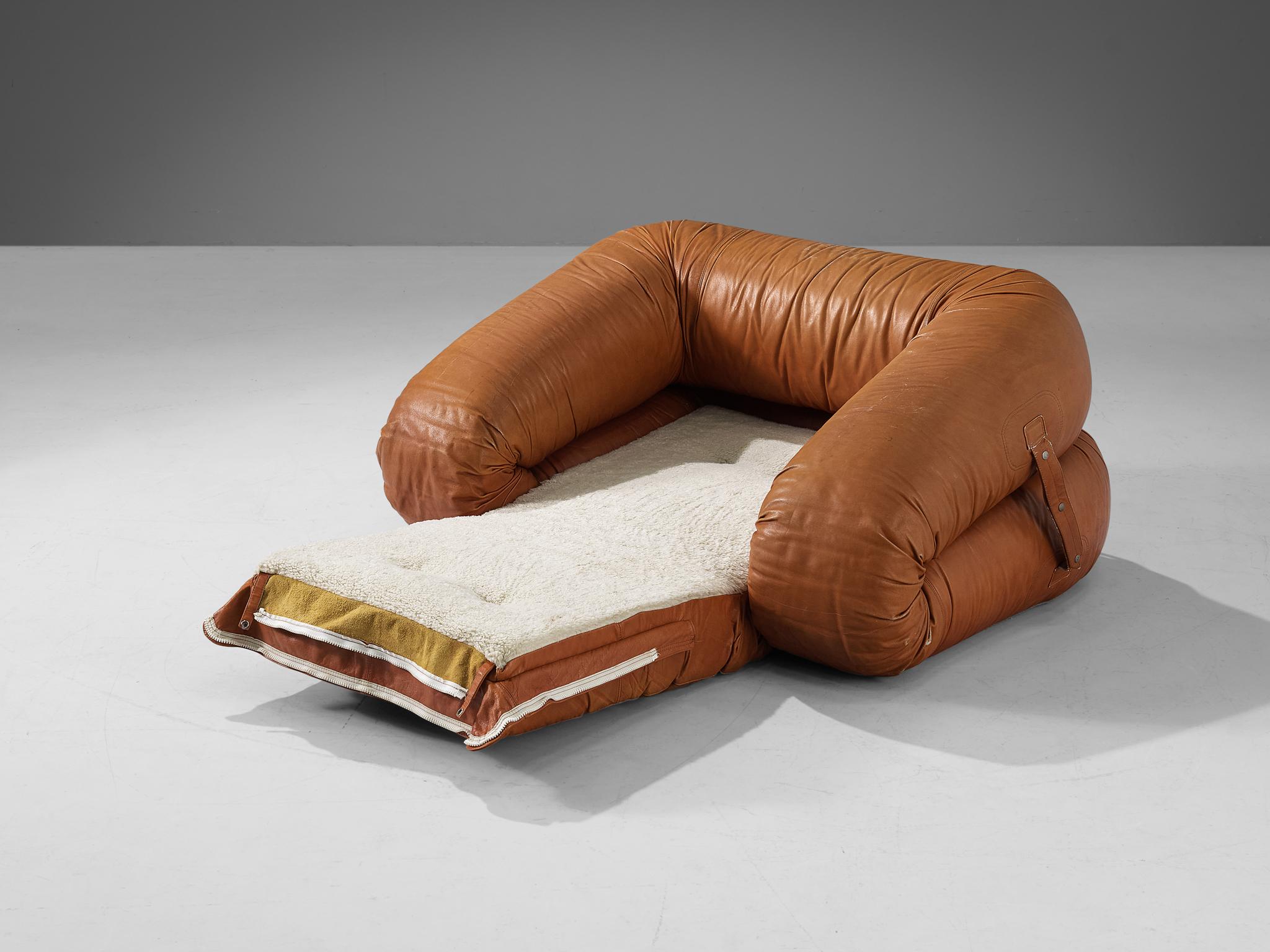 Alessandro Becchi for Giovannetti Collezioni 'Anfibio' Lounge Chairs in Leather 2