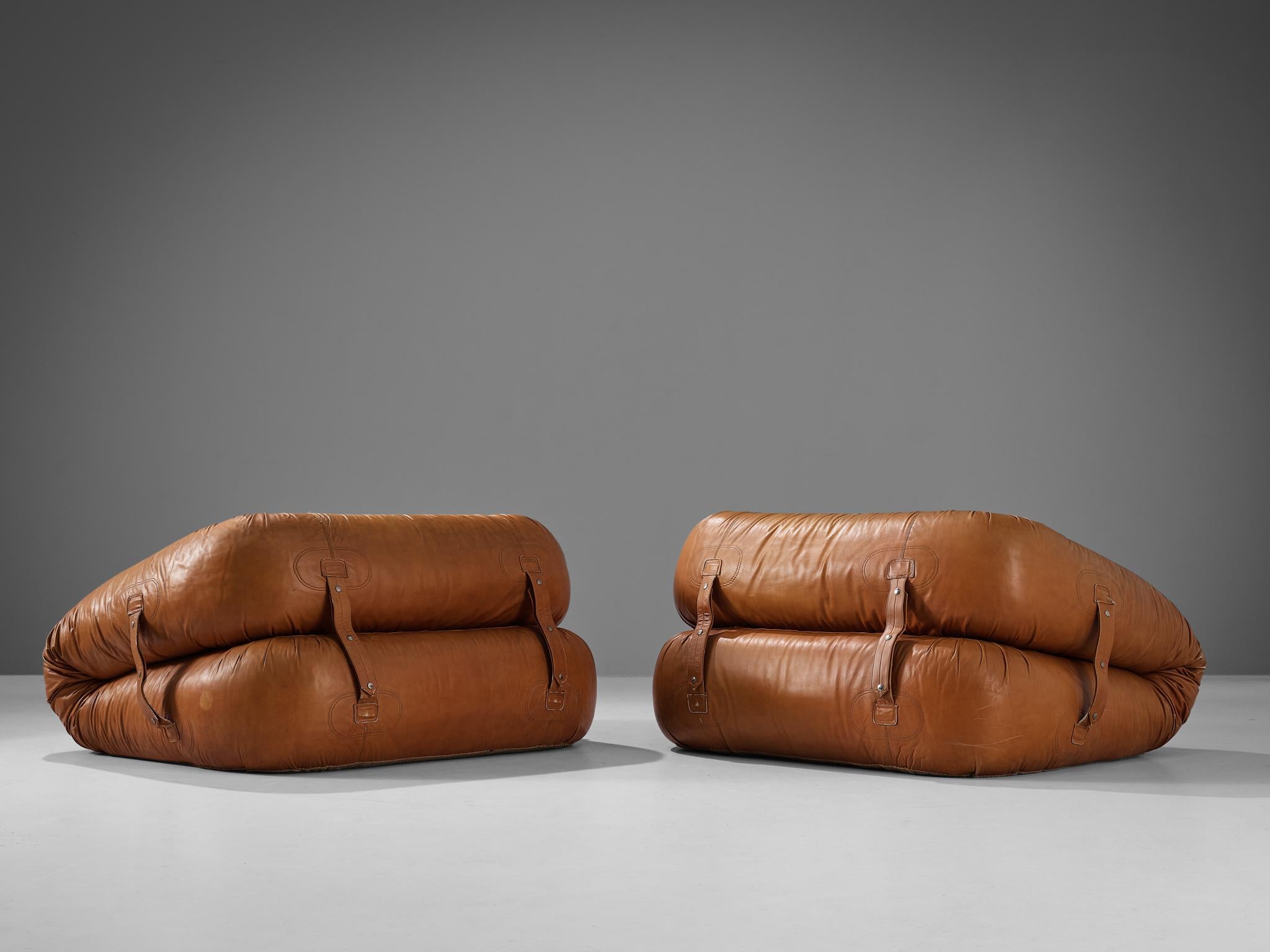 Alessandro Becchi for Giovannetti Collezioni 'Anfibio' Lounge Chairs in Leather 5