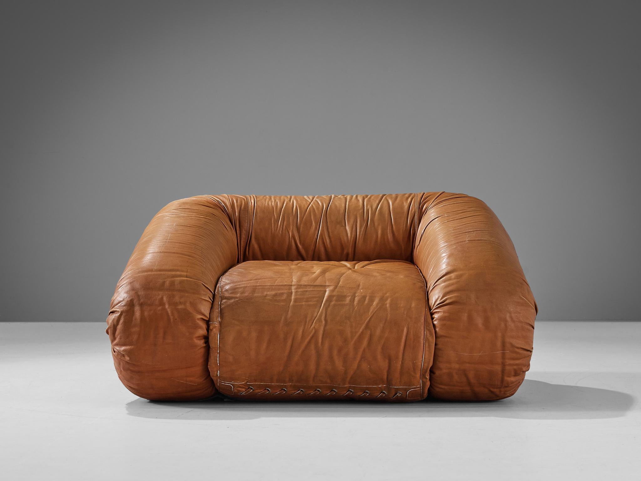 Alessandro Becchi for Giovannetti Collezioni 'Anfibio' Lounge Chairs in Leather 7