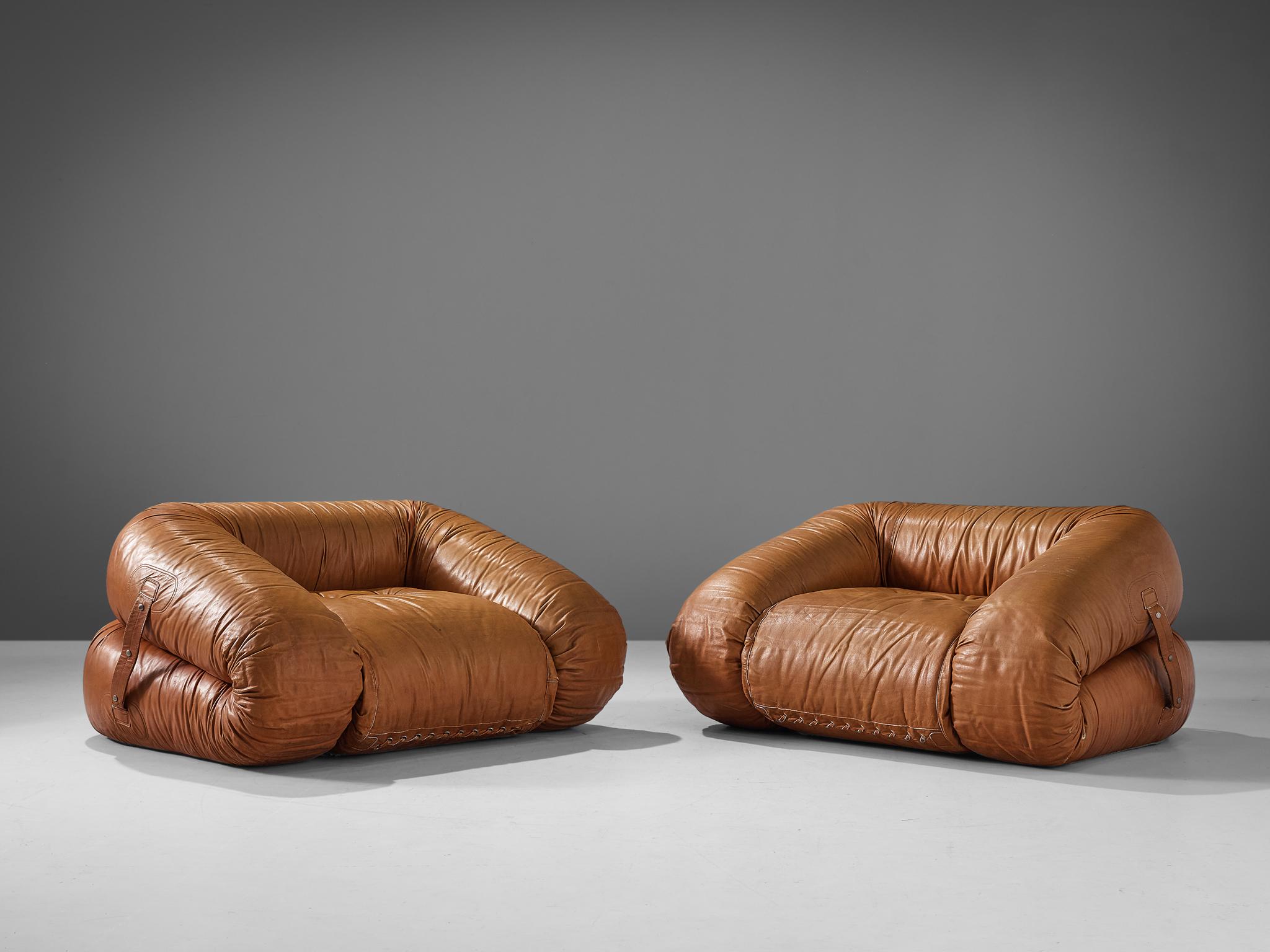 Alessandro Becchi for Giovannetti Collezioni 'Anfibio' Lounge Chairs in Leather 9