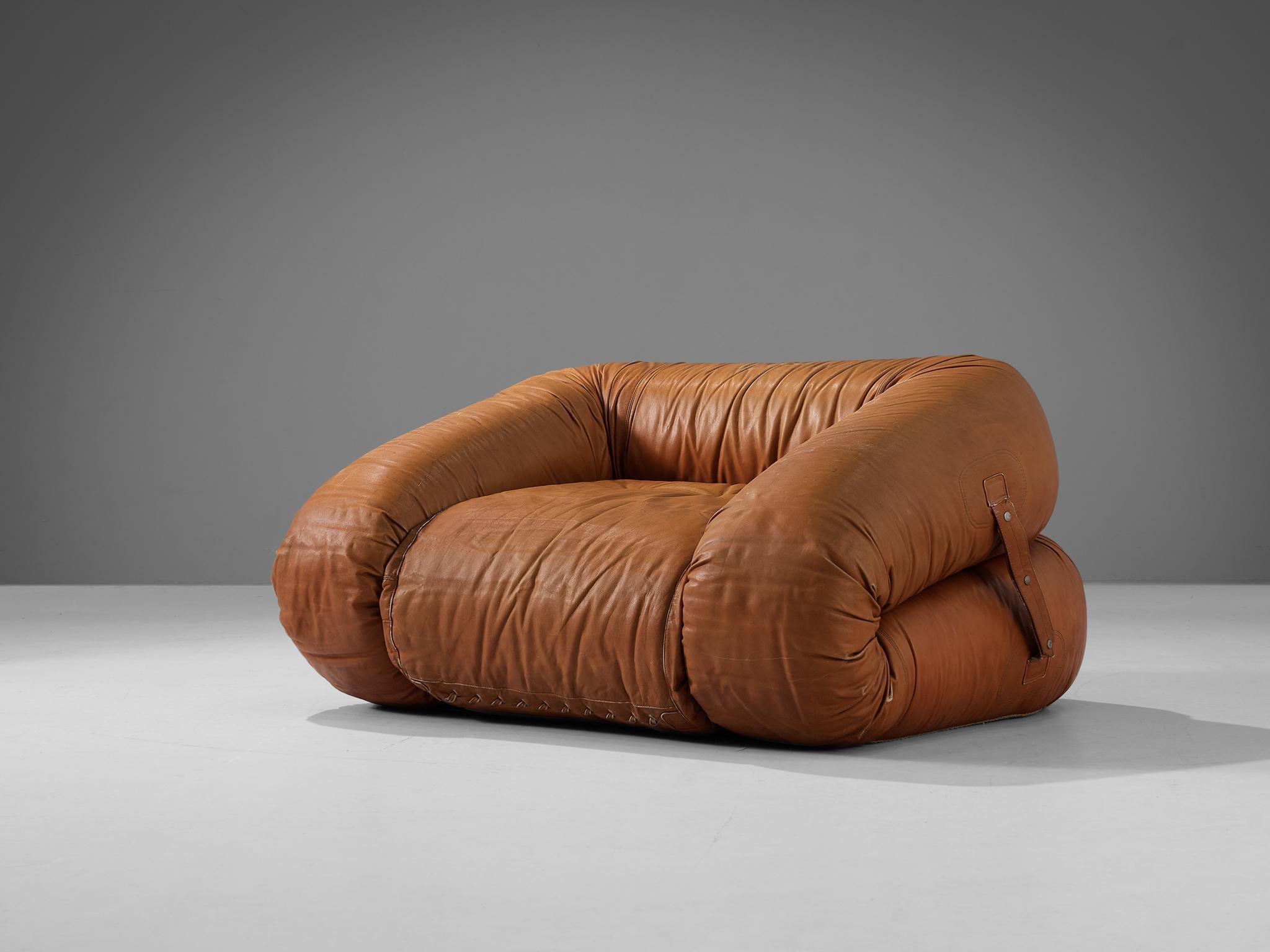 Alessandro Becchi for Giovannetti Collezioni 'Anfibio' Lounge Chairs in Leather 10