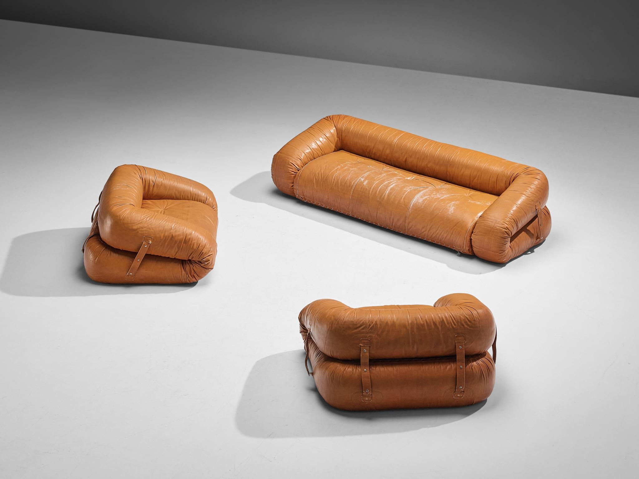 Alessandro Becchi for Giovannetti Collezioni 'Anfibio' Lounge Chairs in Leather 12