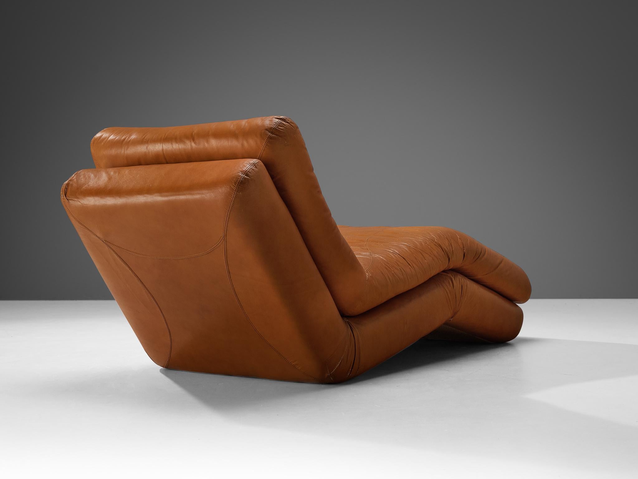 Alessandro Becchi for Giovannetti 'Papessa' Chaise Longue in Leather 2
