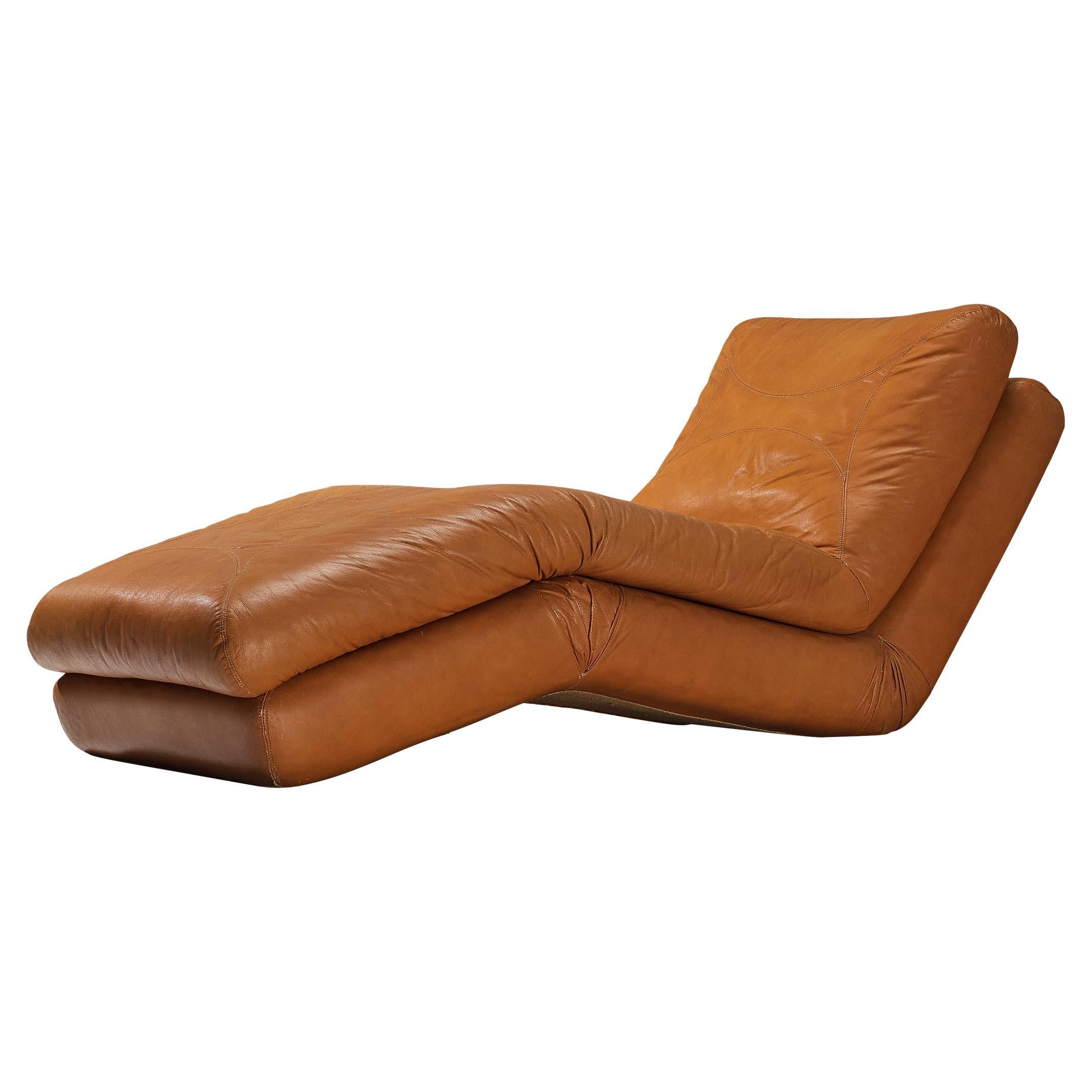 Alessandro Becchi for Giovannetti 'Papessa' Chaise Longue in Leather
