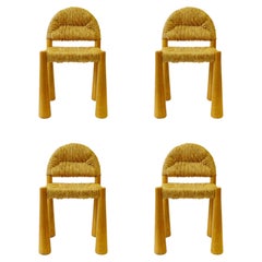 Alessandro Becchi Set of Four Dining Chairs for Giovanetti, Italy 1975