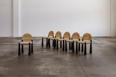Alessandro Becchi “Toscanolla” Chairs for Giovannetti, Black, 1970, Set of 6