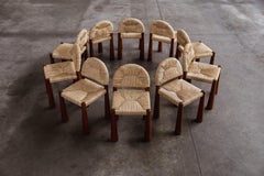 Alessandro Becchi “Toscanolla” Chairs for Giovannetti, Brown, 1970, Set of 10