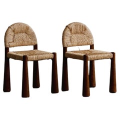 Alessandro Becchi “Toscanolla” Chairs for Giovannetti, Brown, 1970, Set of 2