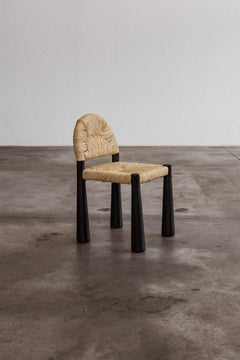 Alessandro Becchi "Toscanolla" Esszimmerstuhl für Giovannetti, Schwarzes Eschenholz, 1970