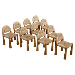 Alessandro Becchi “Toscanolla” Dining Chairs for Giovannetti, 1970, Set of 10