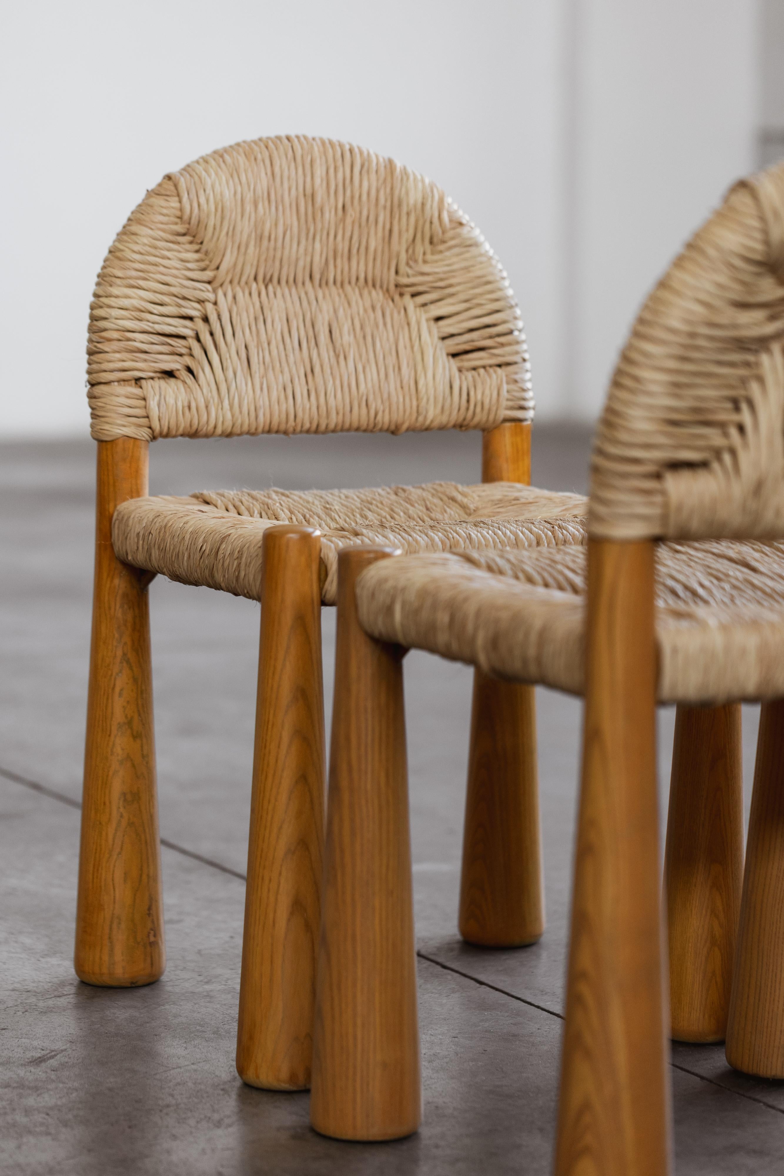 Alessandro Becchi “Toscanolla” Dining Chairs for Giovannetti, 1970, Set of 12 For Sale 4