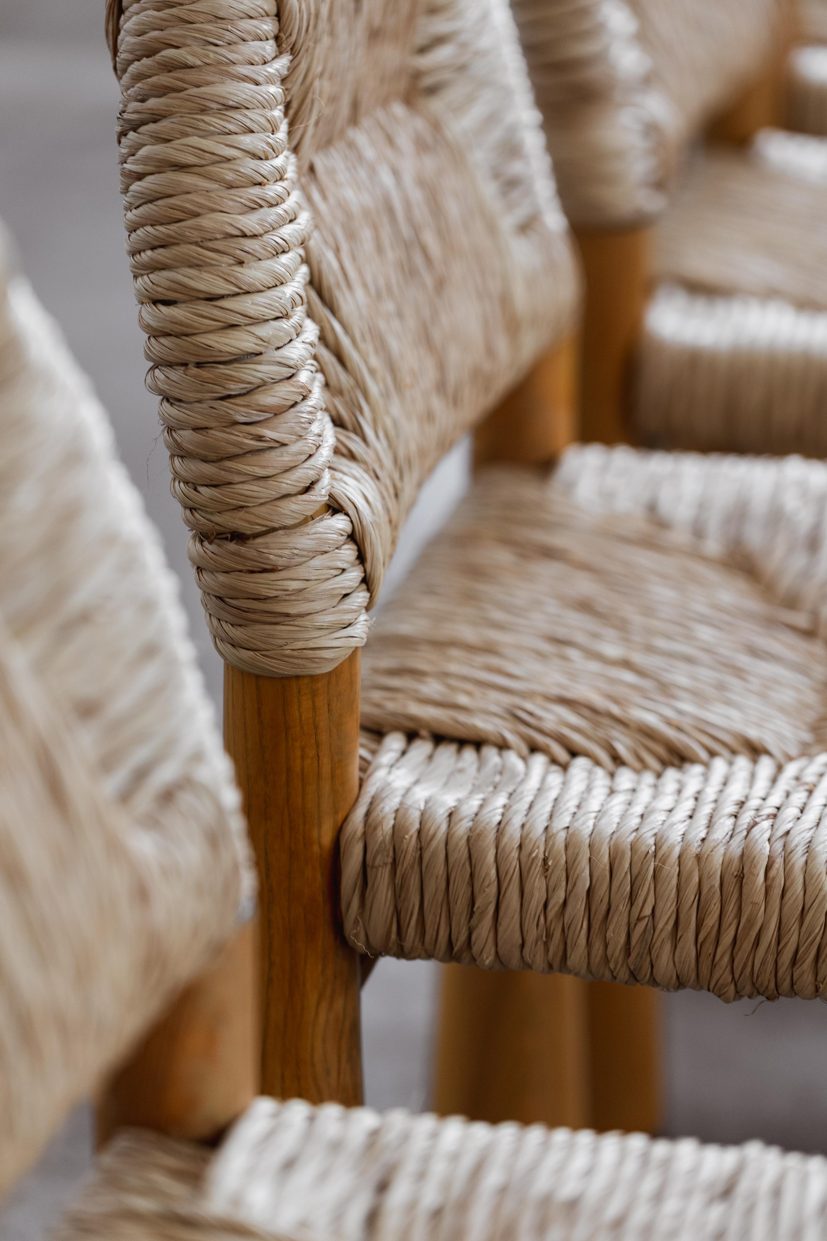 Alessandro Becchi “Toscanolla” Dining Chairs for Giovannetti, 1970, Set of 12 For Sale 2