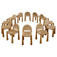 Alessandro Becchi “Toscanolla” Dining Chairs for Giovannetti, 1970, Set of 12