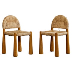 Alessandro Becchi “Toscanolla” Dining Chairs for Giovannetti, 1970, Set of 2