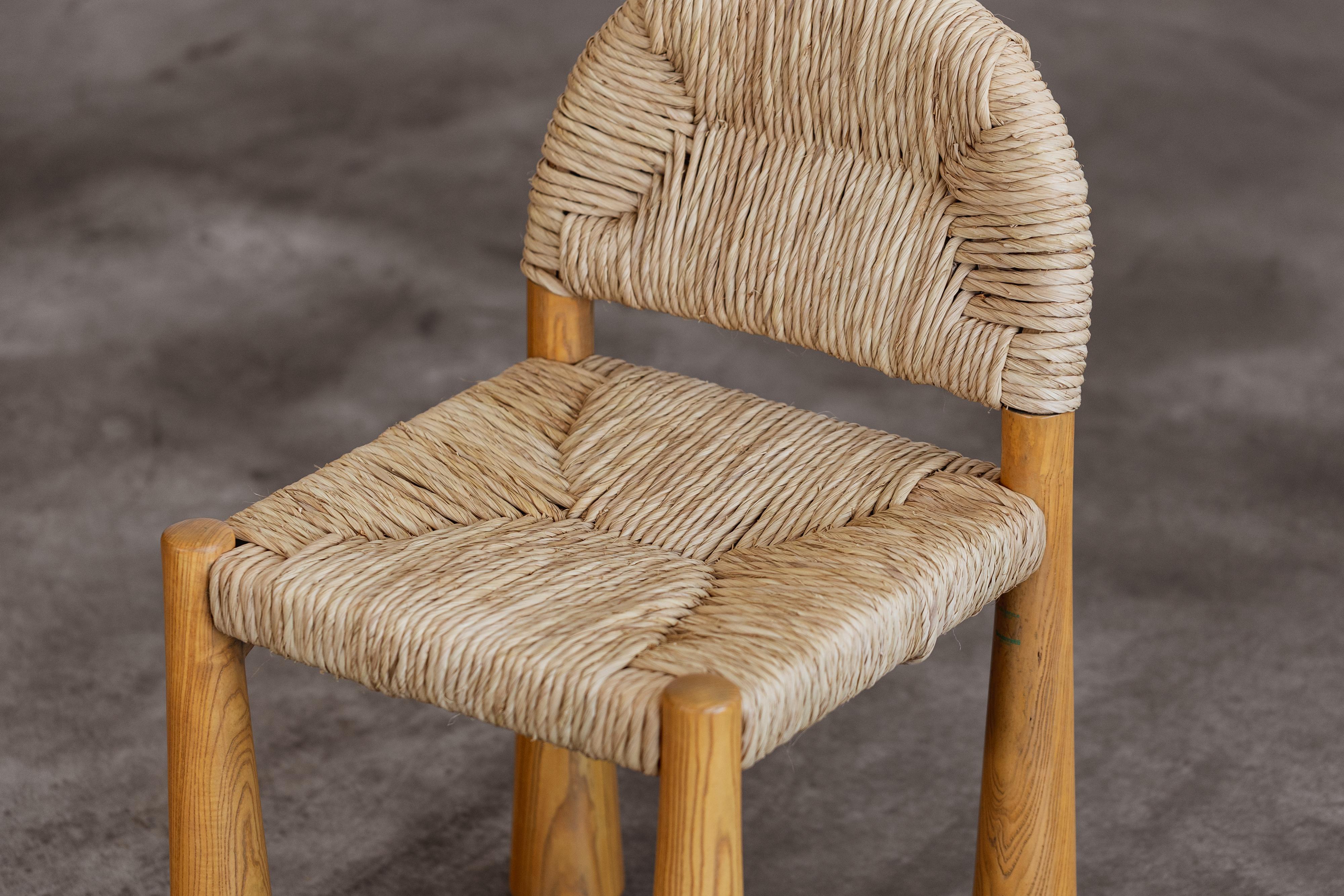 Alessandro Becchi “Toscanolla” Dining Chairs for Giovannetti, 1970, Set of 4 In Good Condition For Sale In Lonigo, Veneto