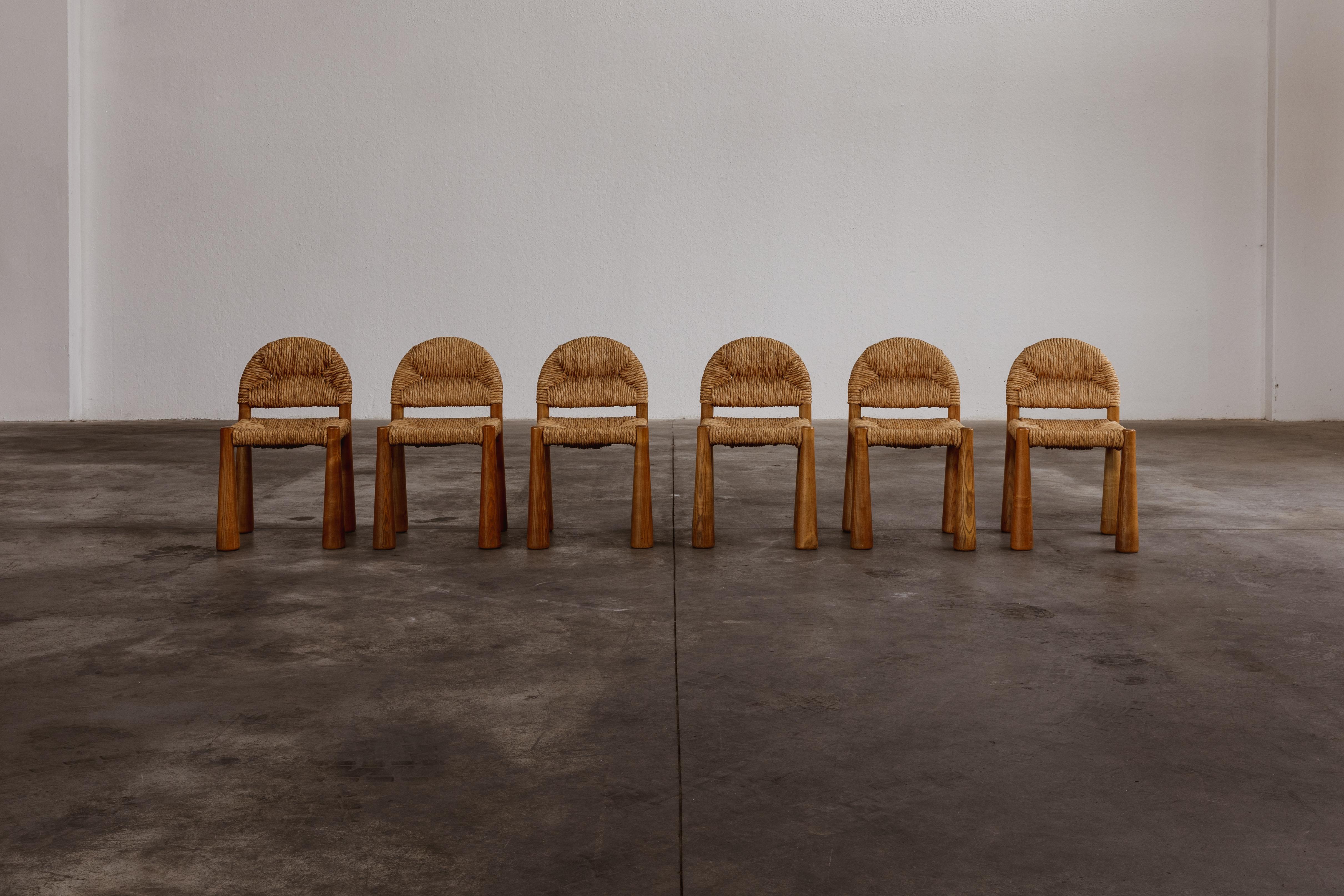 Alessandro Becchi “Toscanolla” Dining Chairs for Giovannetti, 1970, Set of 6 For Sale 4