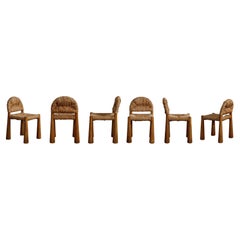 Alessandro Becchi “Toscanolla” Dining Chairs for Giovannetti, 1970, Set of 6