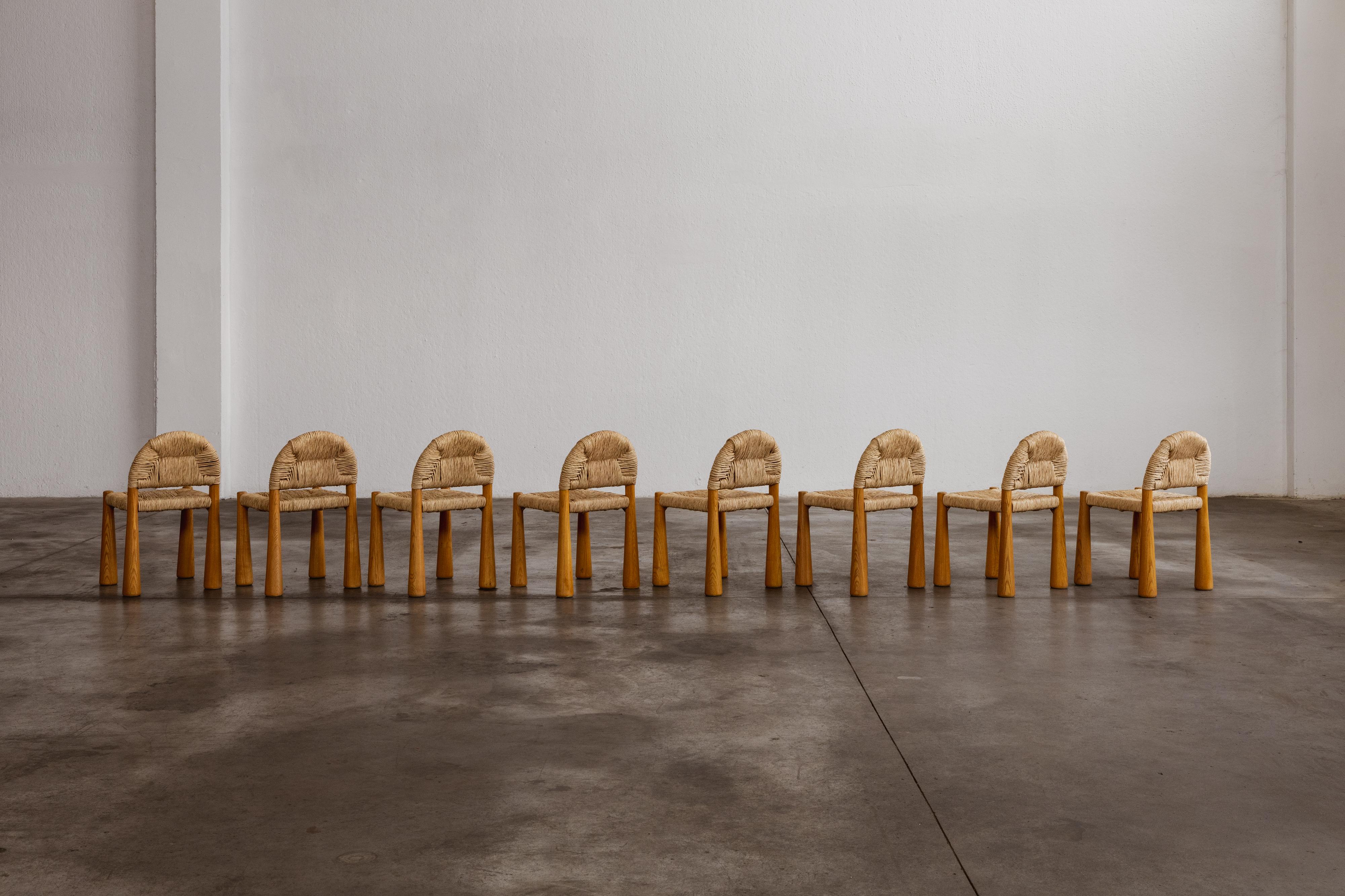 Late 20th Century Alessandro Becchi “Toscanolla” Dining Chairs for Giovannetti, 1970, Set of  8 For Sale