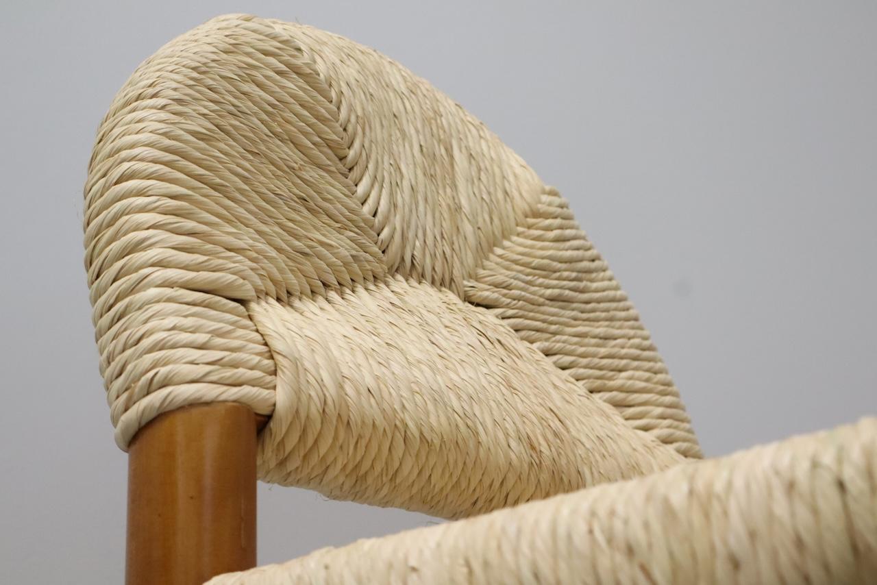 Alessandro Becchi 'Toscanolla' pour Giovannetti, 1970, Ensemble de 6 chaises de salle à manger en vente 4