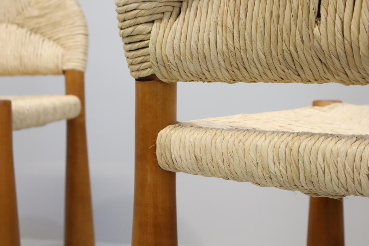 Alessandro Becchi 'Toscanolla' pour Giovannetti, 1970, Ensemble de 6 chaises de salle à manger en vente 7