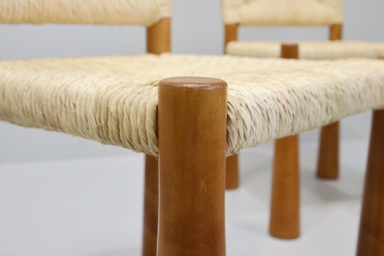 Late 20th Century Alessandro Becchi 'Toscanolla' pour Giovannetti, 1970, Ensemble de 6 chaises de salle à manger en vente