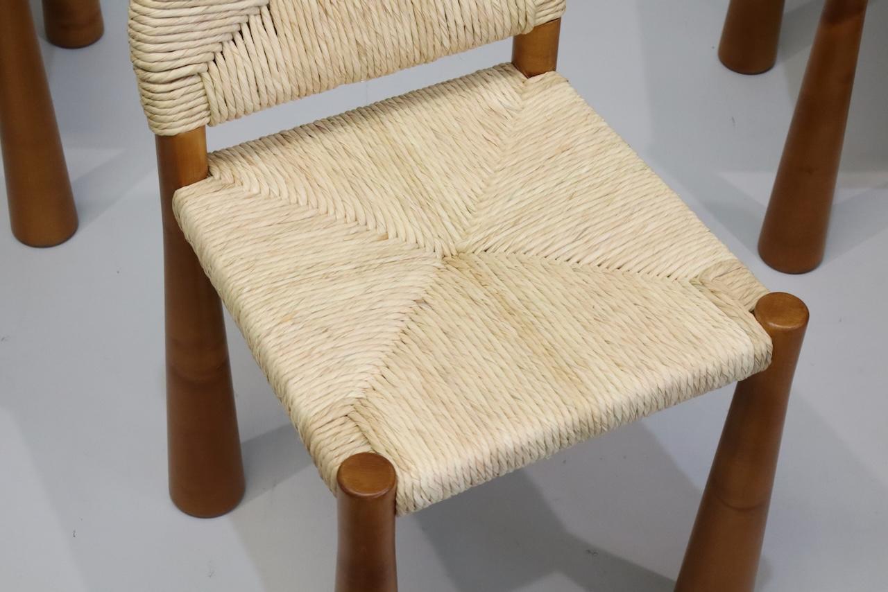 Alessandro Becchi 'Toscanolla' pour Giovannetti, 1970, Ensemble de 6 chaises de salle à manger en vente 1
