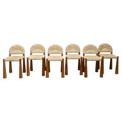 Alessandro Becchi "Toscanolla" per Giovannetti, 1970, Set di 6 sedie da pranzo