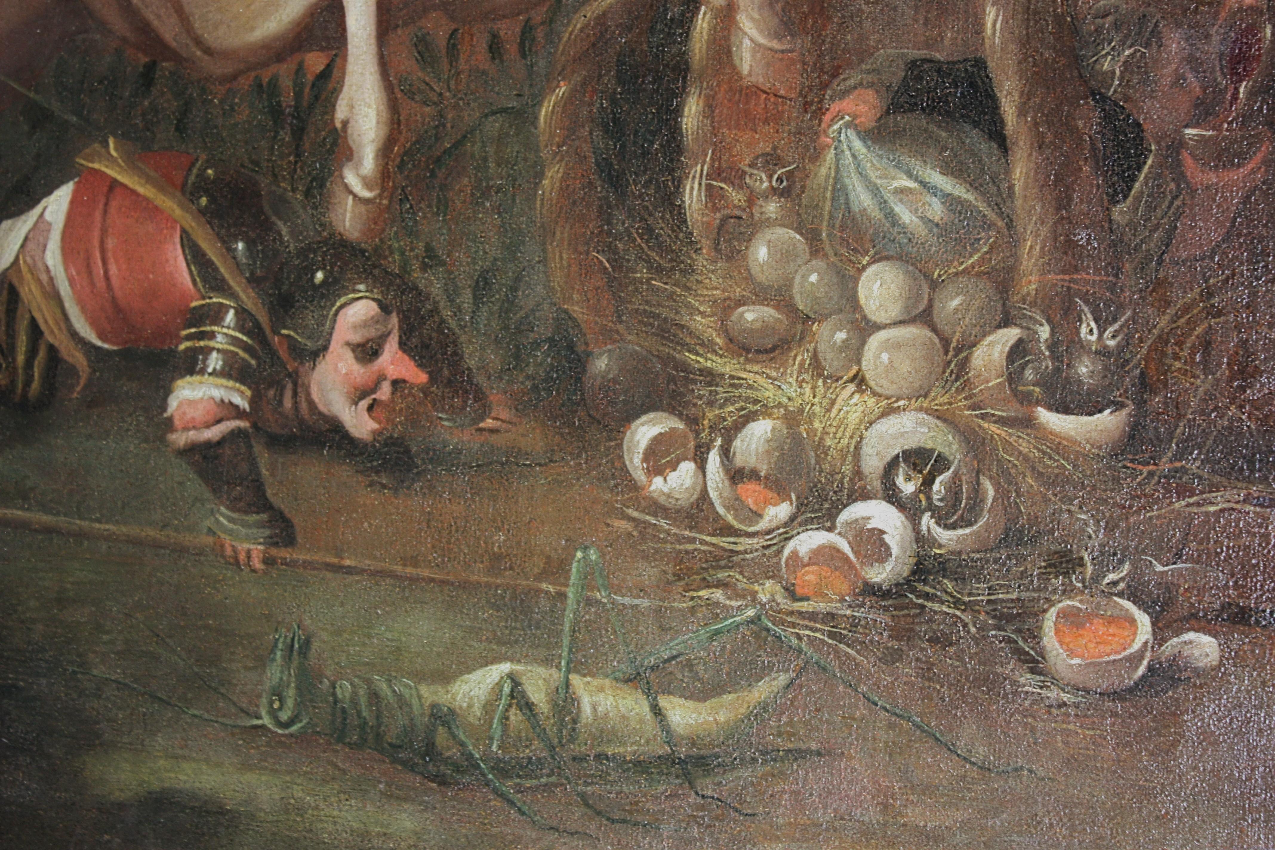 FANTASTIC BATTLE BETWEEN INSECTS AND DWARVES For Sale 1