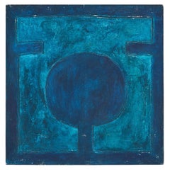 Alessandro Bonato, abstraktes Acrylgemälde auf Holz, 1970er Jahre