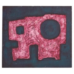 Alessandro Bonato, Peinture abstraite à l'acrylique sur bois, 1971