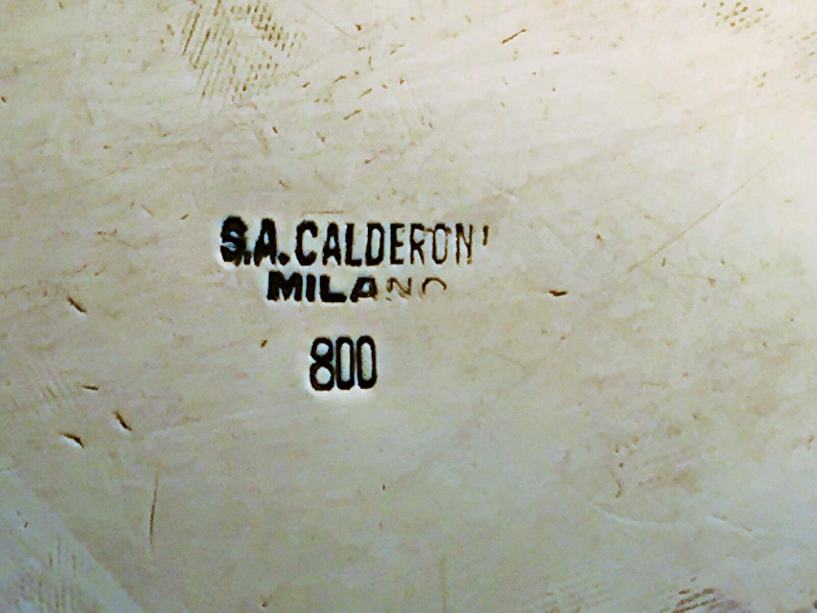 Alessandro Calderoni, Italian Novecento Double-Tier Silver Centerpiece, ca. 1940 For Sale 2