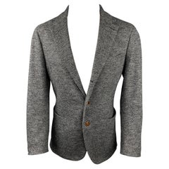 ALESSANDRO CANTARELLI Größe 42 Grau Heather Wolle / Baumwolle Notch Revers Sport Mantel