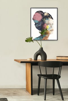 Ancestral Memories - Framed Original Abstract Portrait Painting