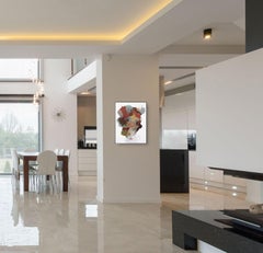 Dentro de mí - Pintura Retrato Abstracto Original Enmarcada