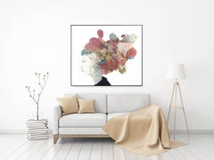 La Baronessa - Framed Original Abstract Portrait Painting