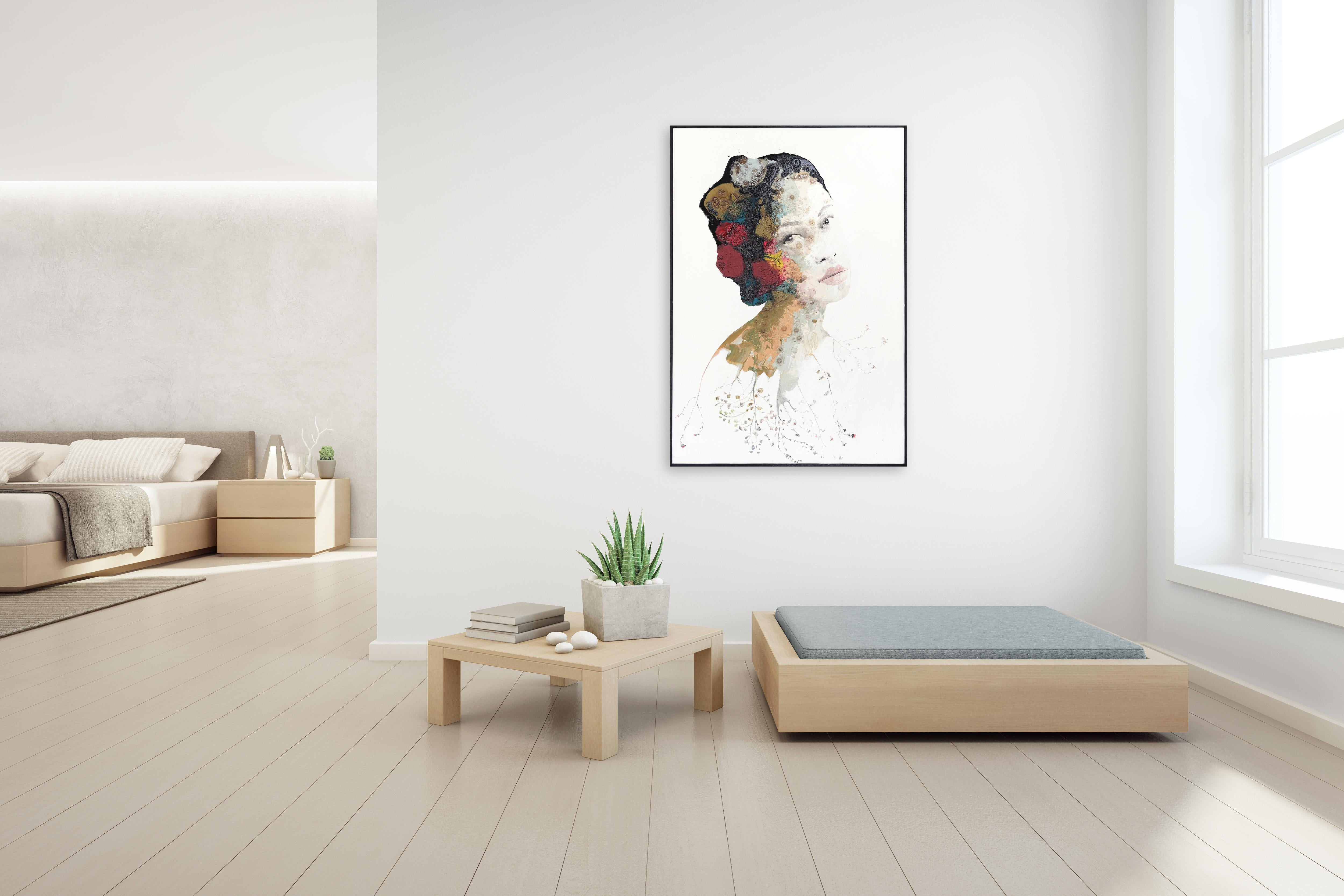 Roots - Framed Original Abstract Portrait Painting For Sale 3
