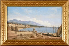 Pair of Grand Tour Italian Neapolitan Costal Landscape