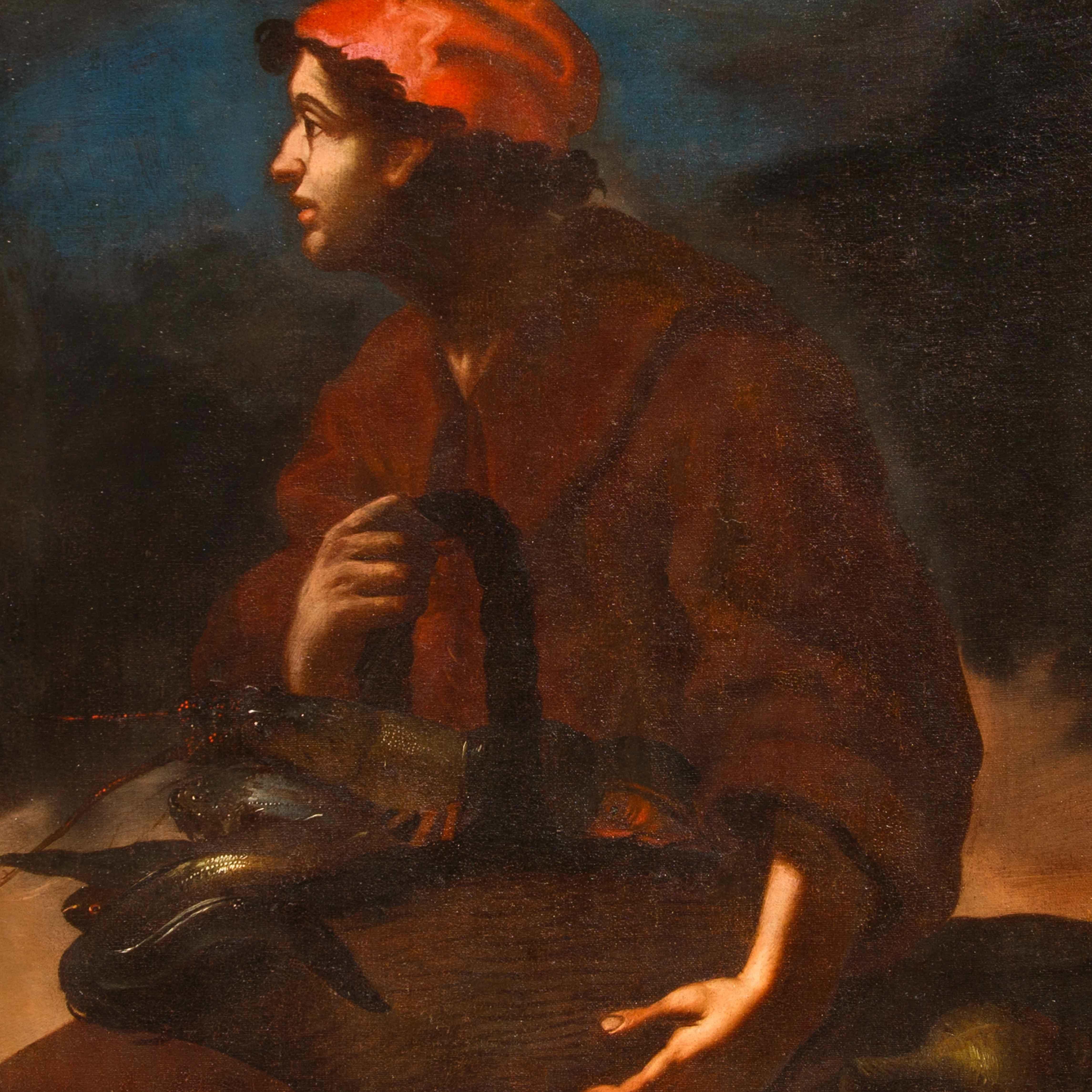 Alessandro de' Pesci (tätig bis 1750), Fischhändler im Angebot 5