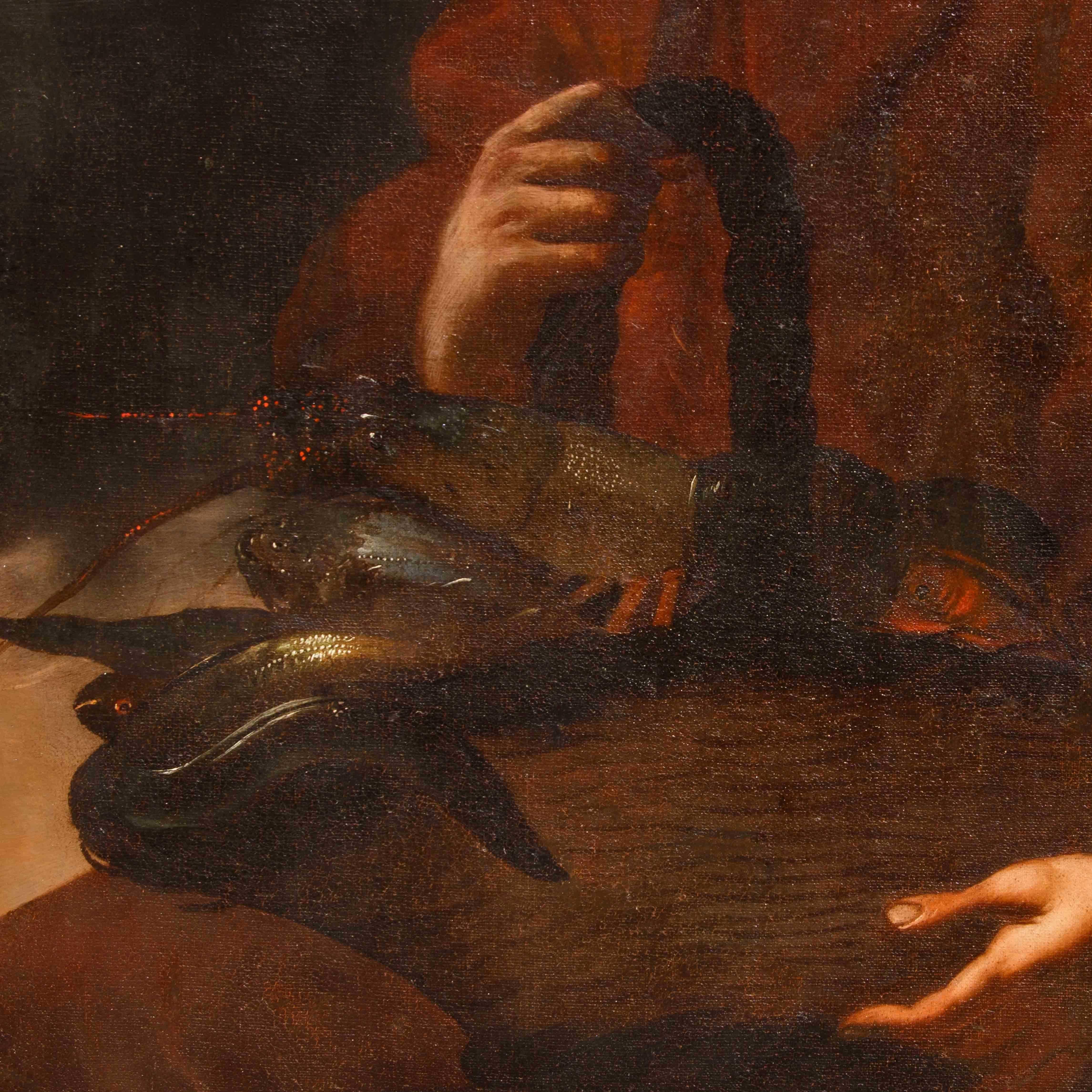 Alessandro de' Pesci (tätig bis 1750), Fischhändler im Angebot 1