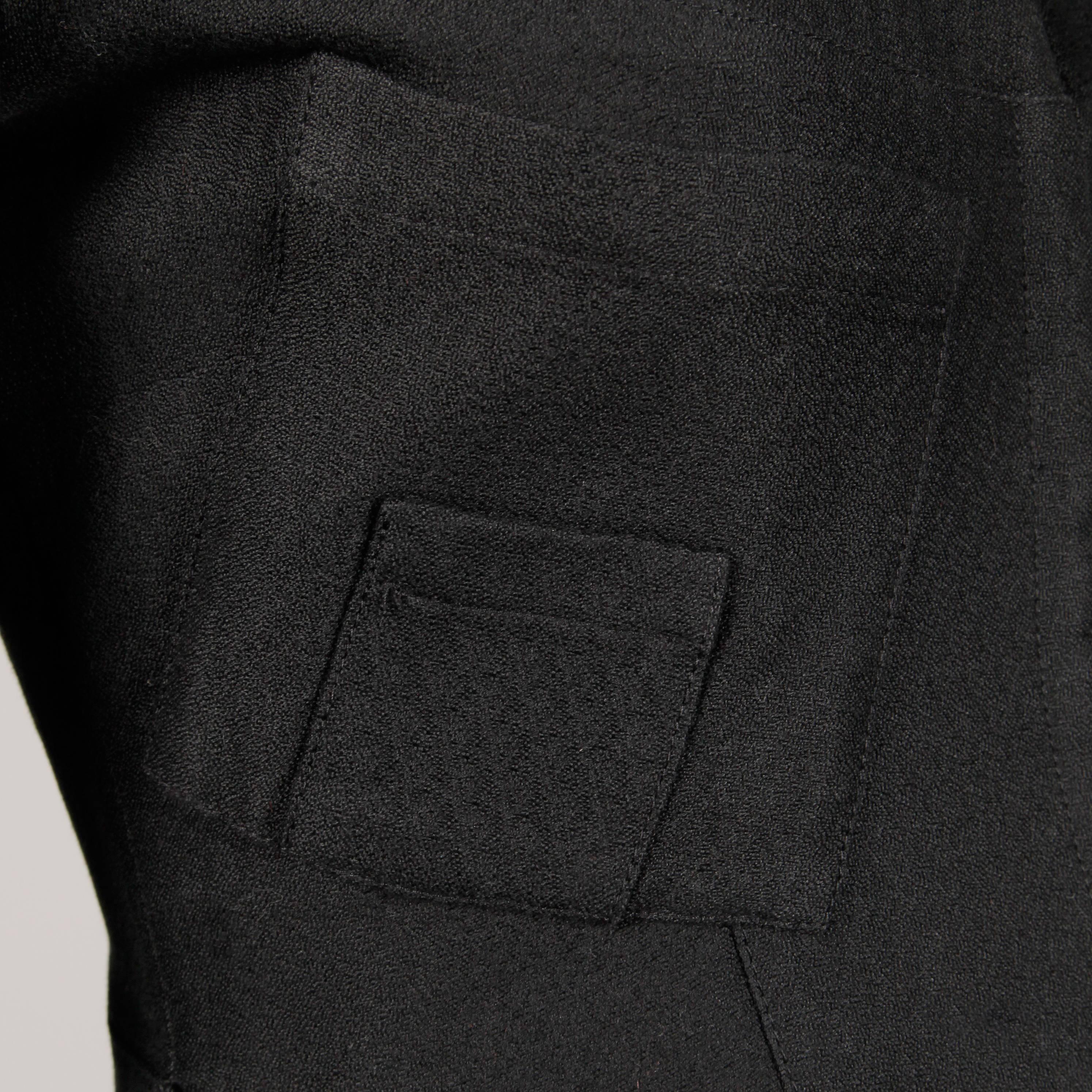 Alessandro Dell'acqua Black Avant Garde Blazer Jacket For Sale 1