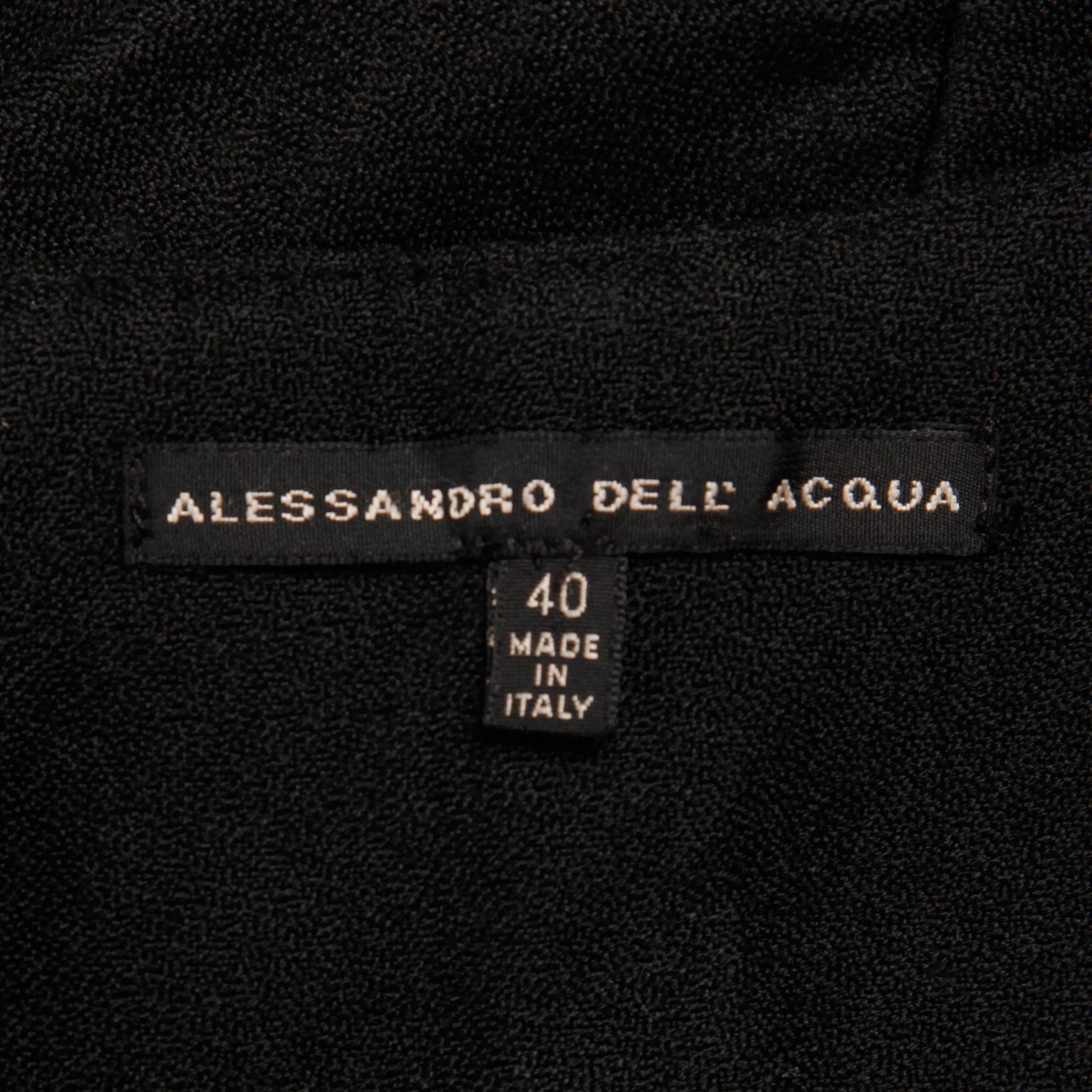 Alessandro Dell'acqua Black Avant Garde Blazer Jacket For Sale 2