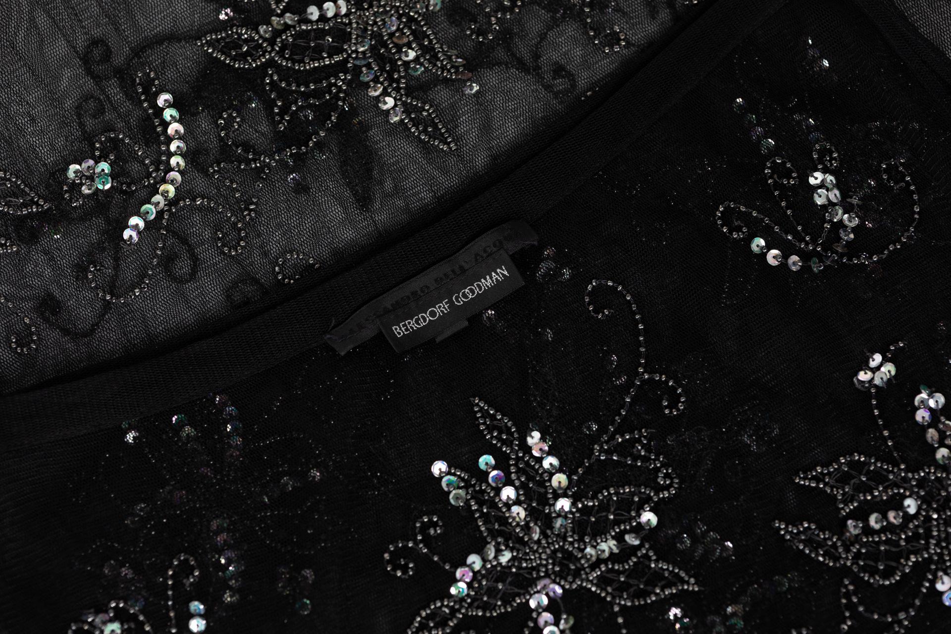 Alessandro Dell'Acqua Falda de transparencias bordada con pedrería, años 90 en venta 5
