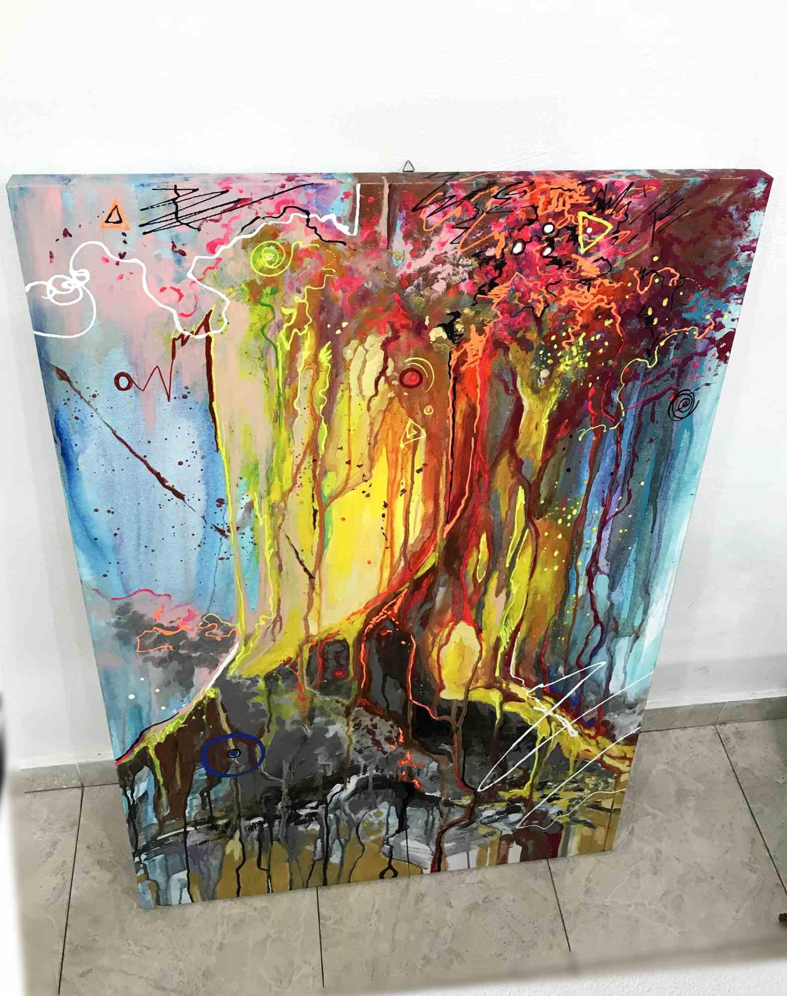 Eruzione 1 - Painting by Alessandro Filetti - 2018 For Sale 3